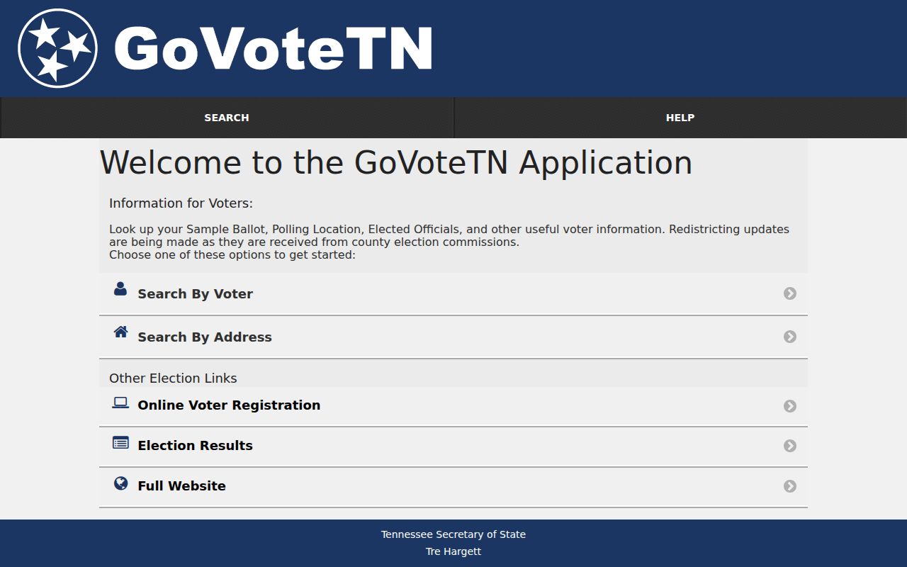 Columbia residents directory GoVoteTN voter search