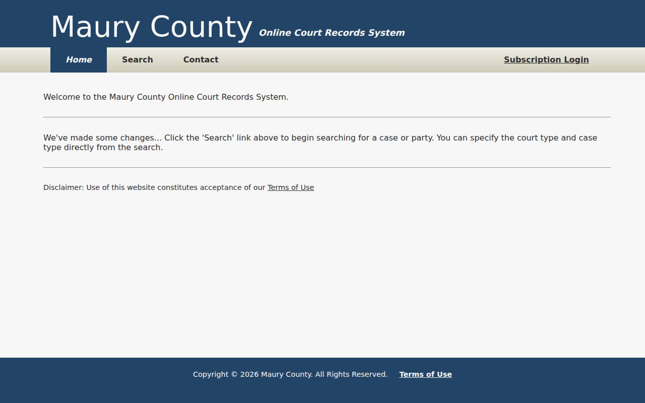 Columbia residents directory Maury court records