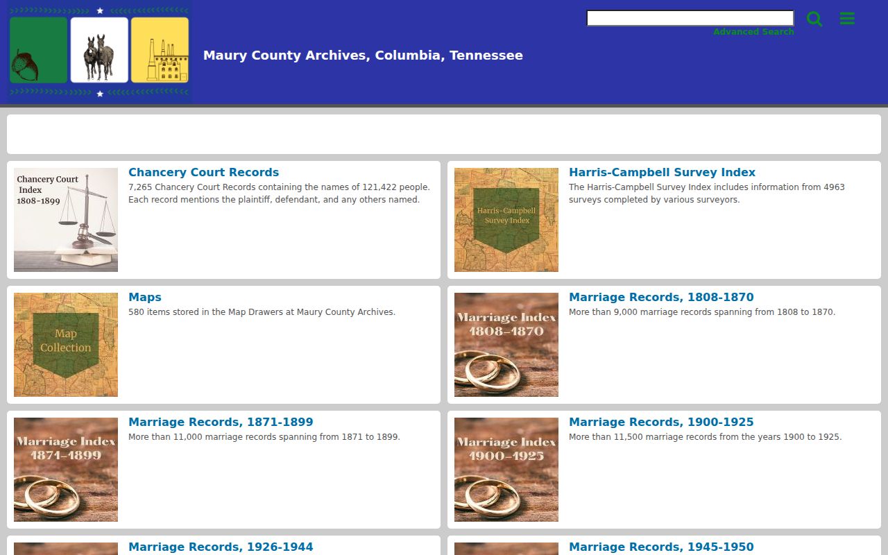 Columbia city directory surname follow-up in Maury digital deed collections