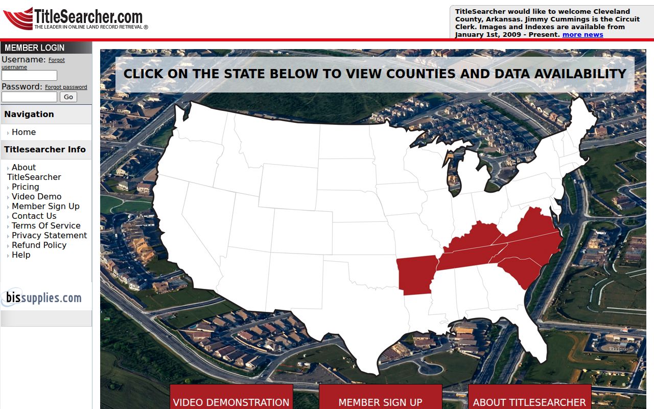Columbia previous residents deed research through the TitleSearcher access route